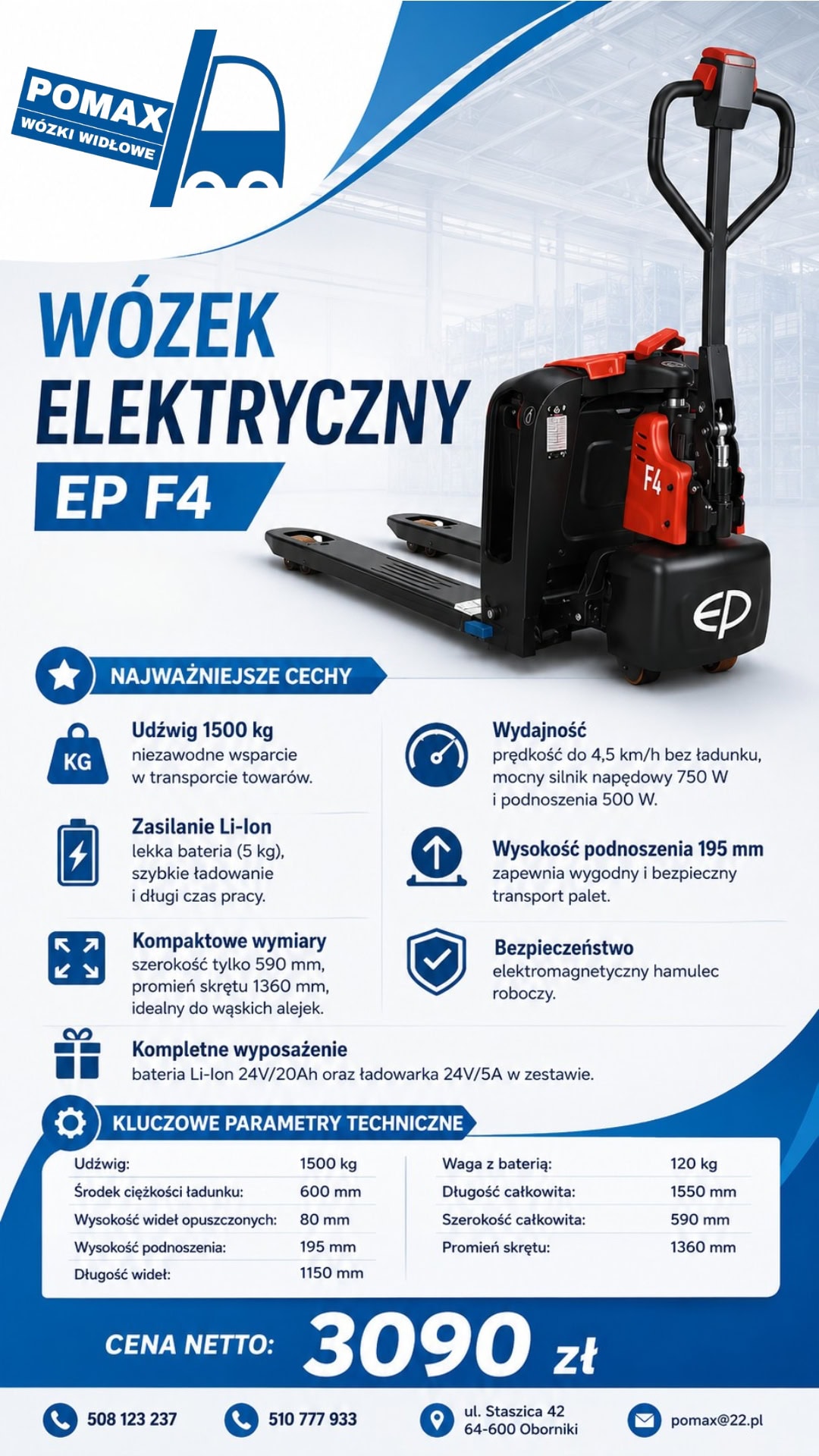 Wózek EP4 – oferta POMAX
