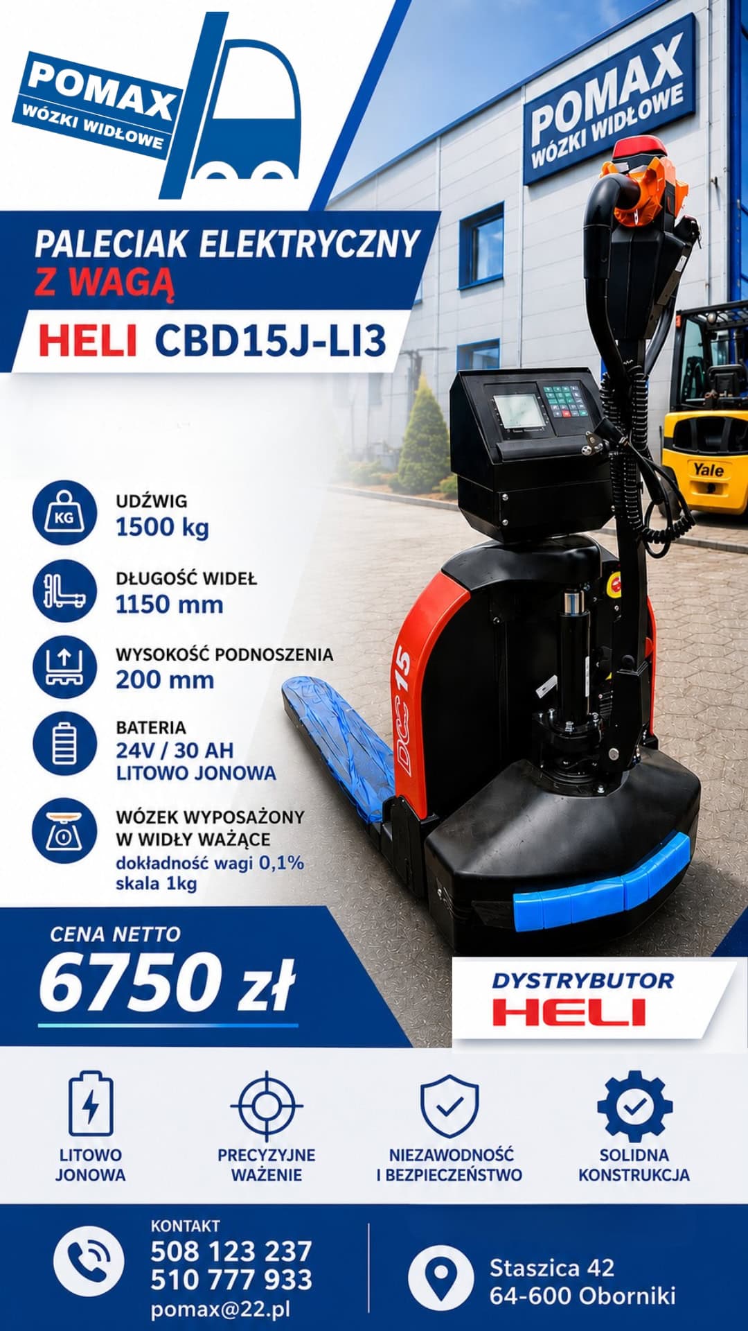 Wózek HELI z wagą – oferta POMAX