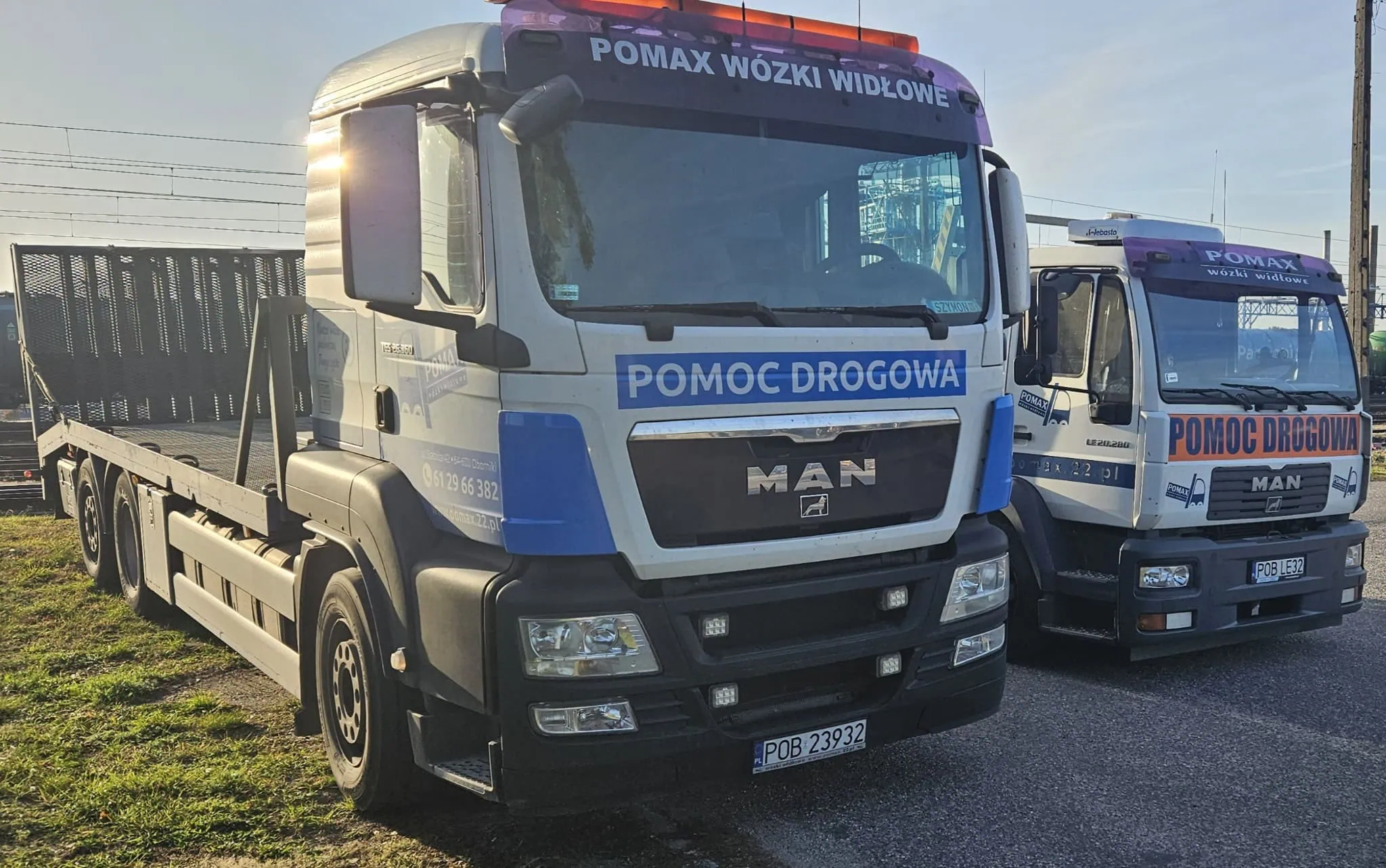Flota samochodów transportowych POMAX