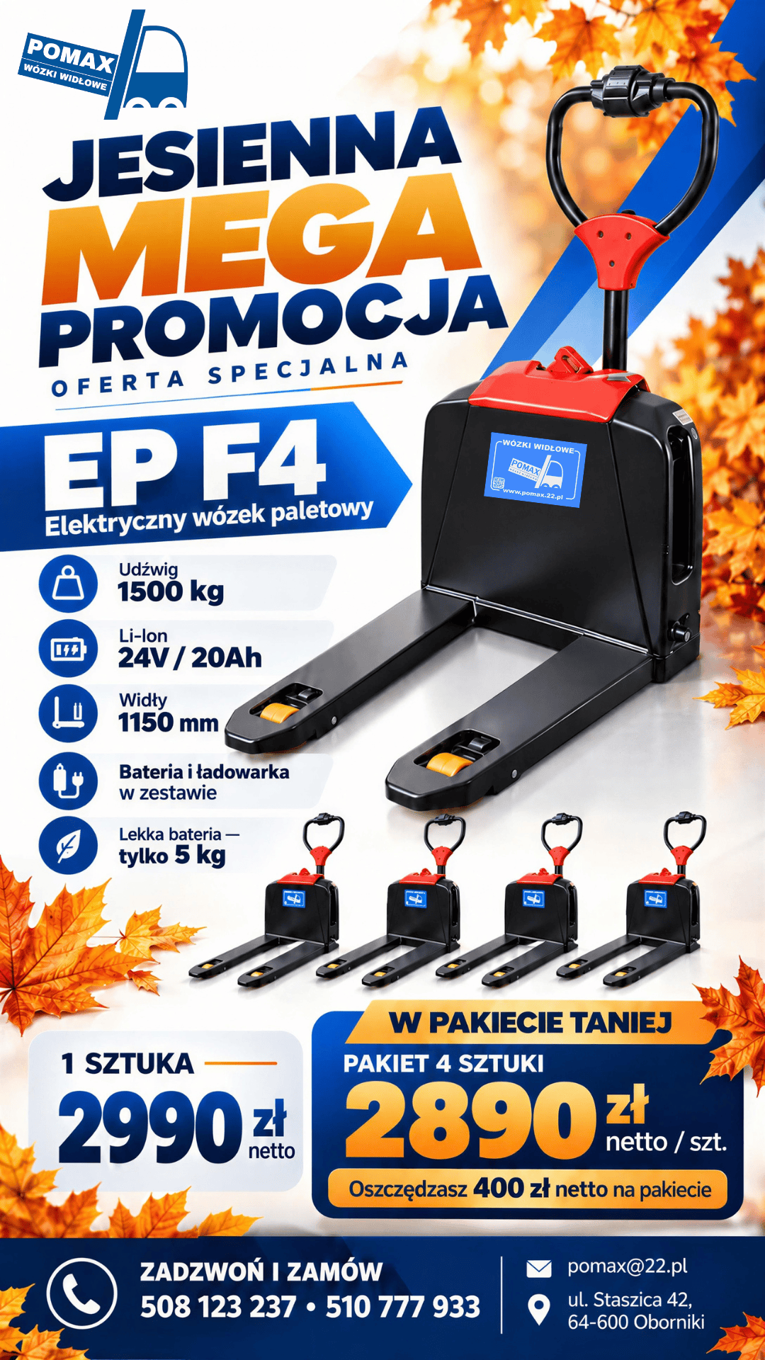 Jesienna promocja EP F4 – oferta specjalna POMAX