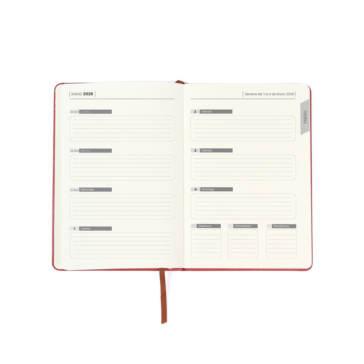 Agenda Roja interior