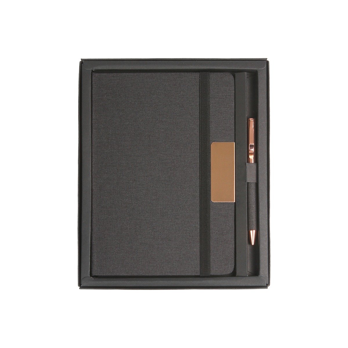 Agenda negra en caja