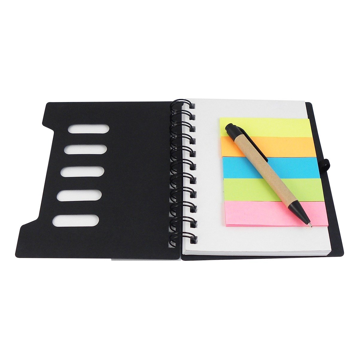 Libreta de argollas con Post ITs