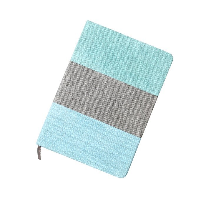 Bloc de notas celeste y gris