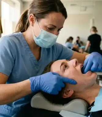 Patient receiving TMJ Dysfuntion Treatment at Prairie Osteopath Medical Clinic Regina -SK