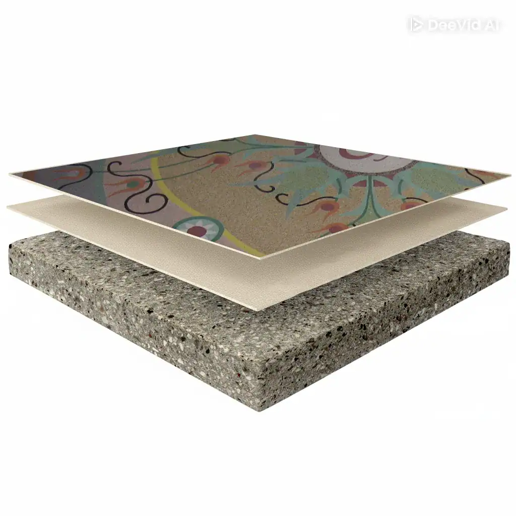 Sistema epossidico per la realizzazione di pavimentazioni tipo “Terrazzo alla Veneziana” dal marcato effetto estetico, spessore di circa 10 mm