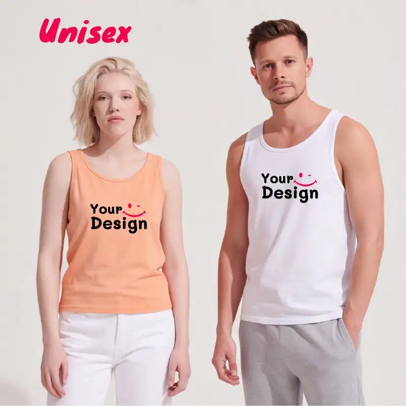 Custom unisex Vest Top Print Notch