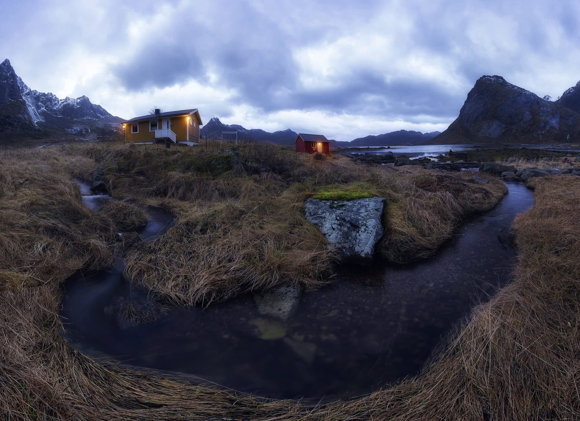 Casitas de pescadores en Lofoten, portada de una fotografía paso a paso