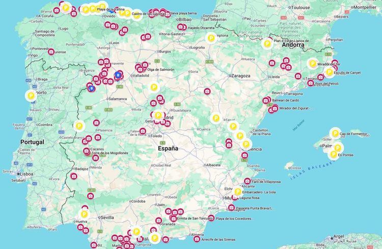 Portada de Mapa de localizaciones: España