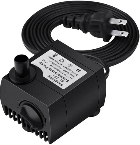 The Best Small Fountain Pump For A DIY Garden Fountain 14 Homasy 80 GPH Submersible Water Pump