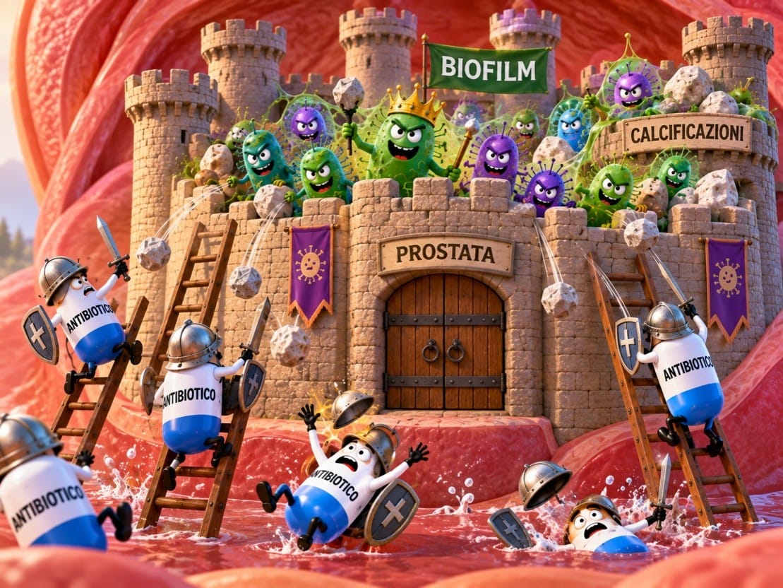 Biofilm batterico intraprostatico e calcificazioni