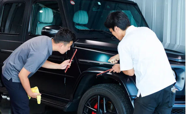 自社積載車で納車