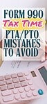 'form 990 tax time pta/pto mistakes to avoid' pto 990 filing