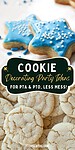 'cookie decorating party ideas for PTA/PTO less mess'