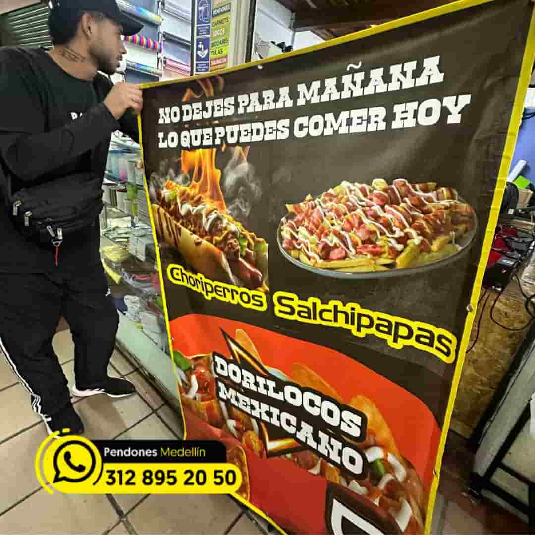 Pendones en medellin para negocios de comidas rapidas 