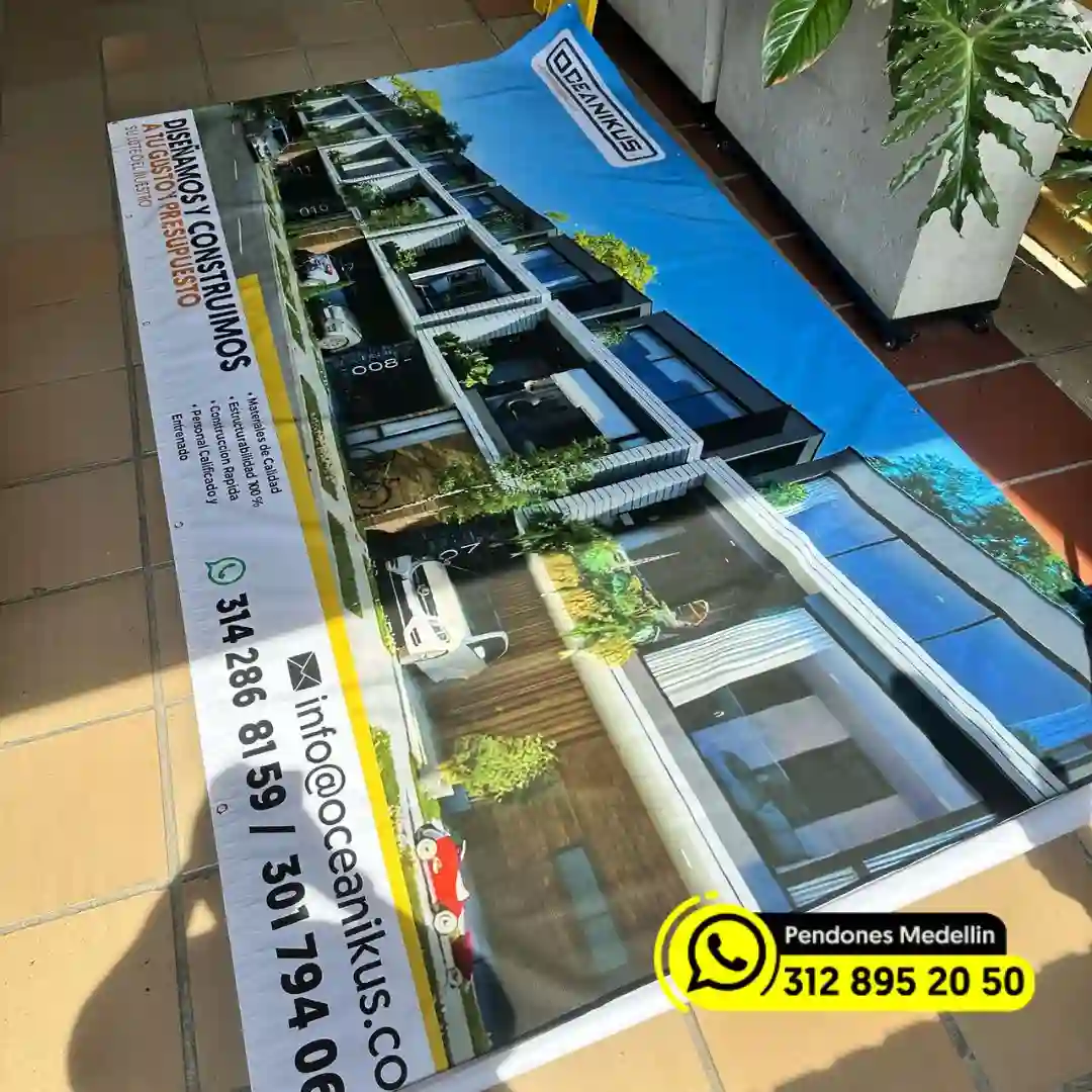 Pendon publicitario en medellin