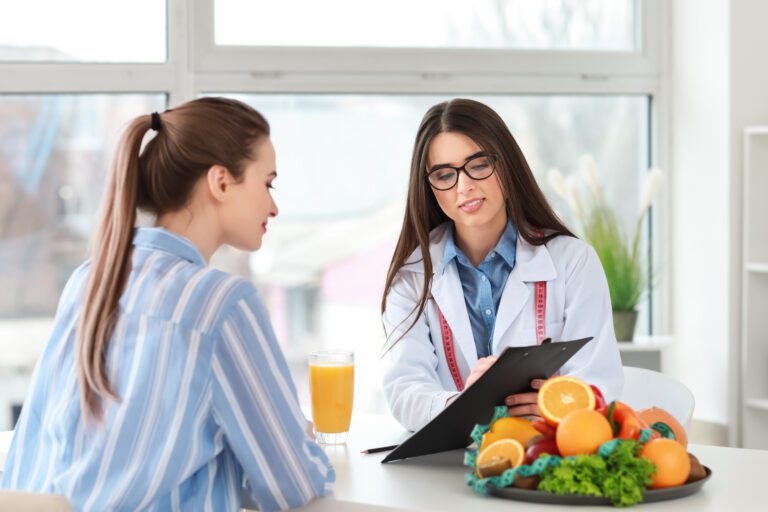 woman visiting weight loss clinic