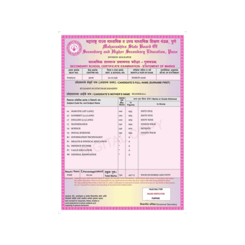 Marksheet Download