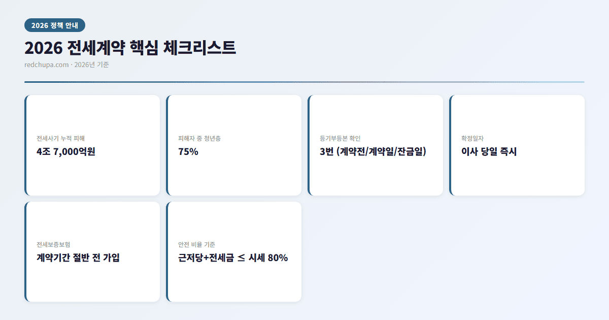 2026 전세계약 핵심 체크리스트 인포그래픽