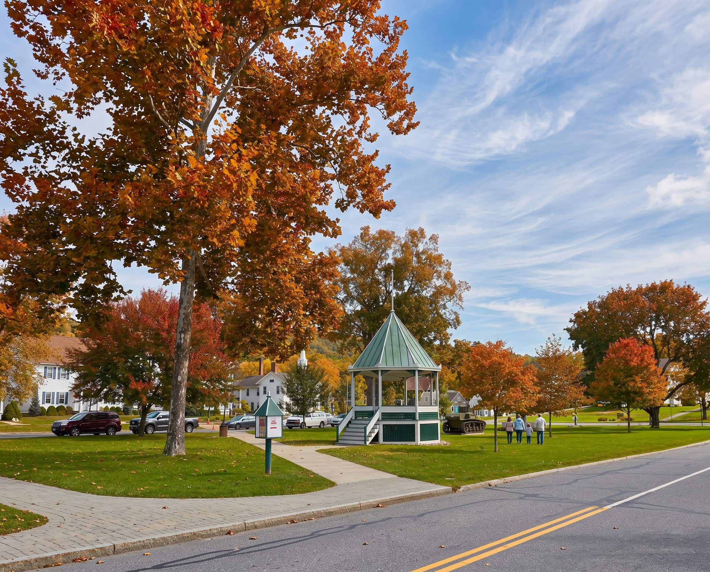 Town Green in Killingly, CT