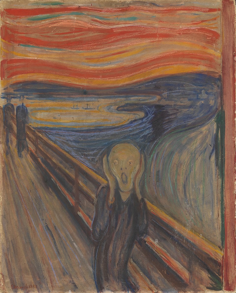 절규, 에드바르 뭉크, the scream, 죽음, 불안, 현대인, 죽음과 질병의 천사