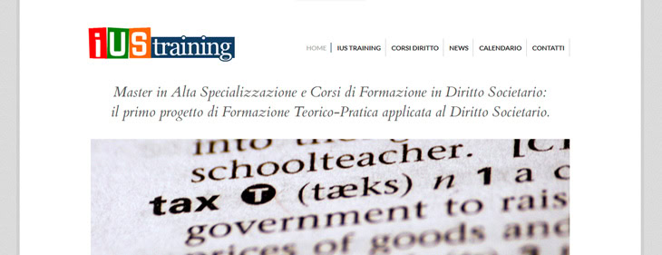 On line il Sito Web di IUS Training 1 On line il Sito Web di IUS Training