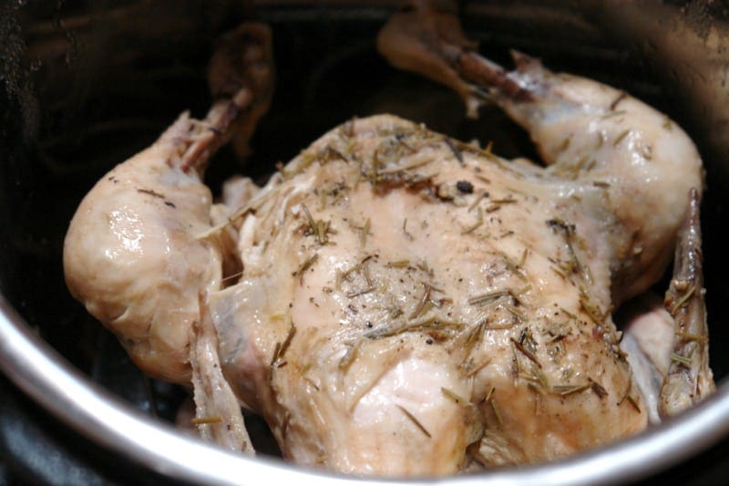 Cook a frozen whole chicken safely and quickly with an Instant Pot.