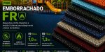 Piso Emborrachado FR para playground com absorção de impacto HIC testada e laudo de reação à chama.