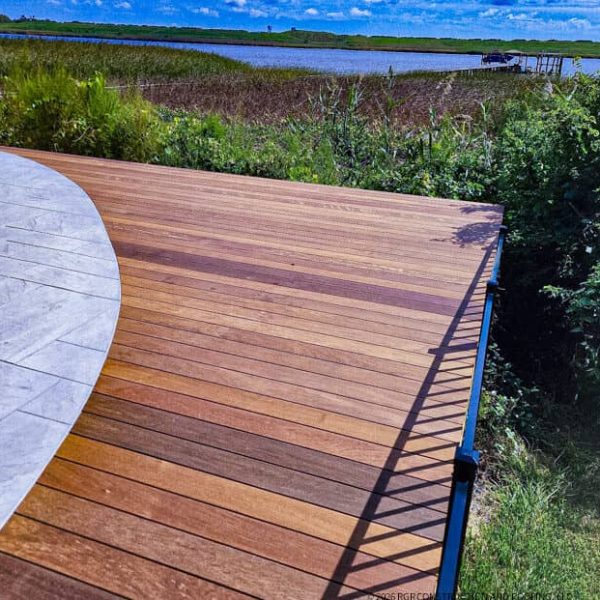 Custom pool deck build in Leland NC by RGR Construction & Roofing, LLC, featuring a professionally built outdoor living space designed for durability, safety, and coastal conditions