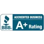 Better Business Bureau accredited business with A plus rating