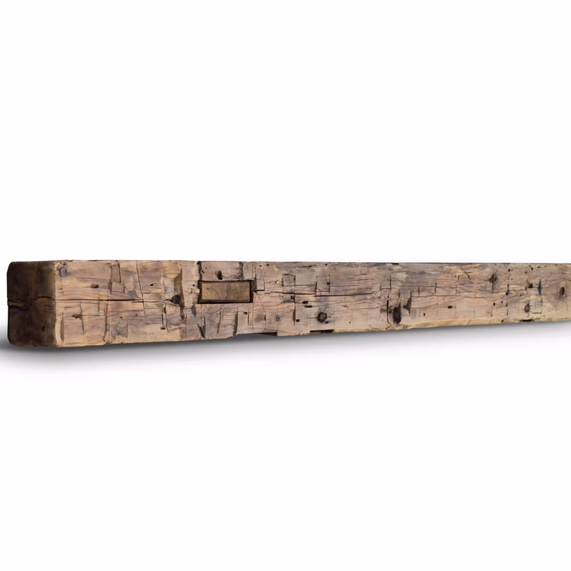 hand-hewn reclaimed timber beams Jackson Wyoming 