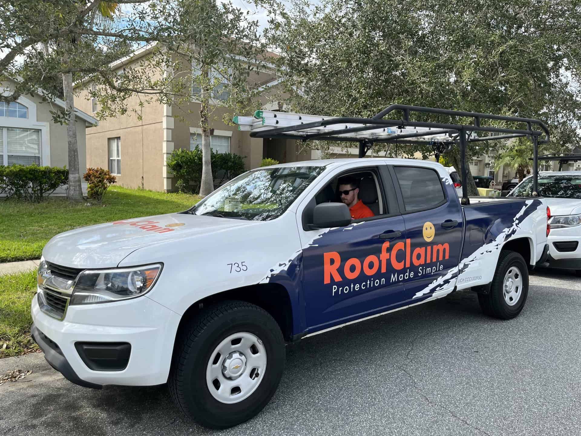 RoofClaim Van ready visit roof replacement location