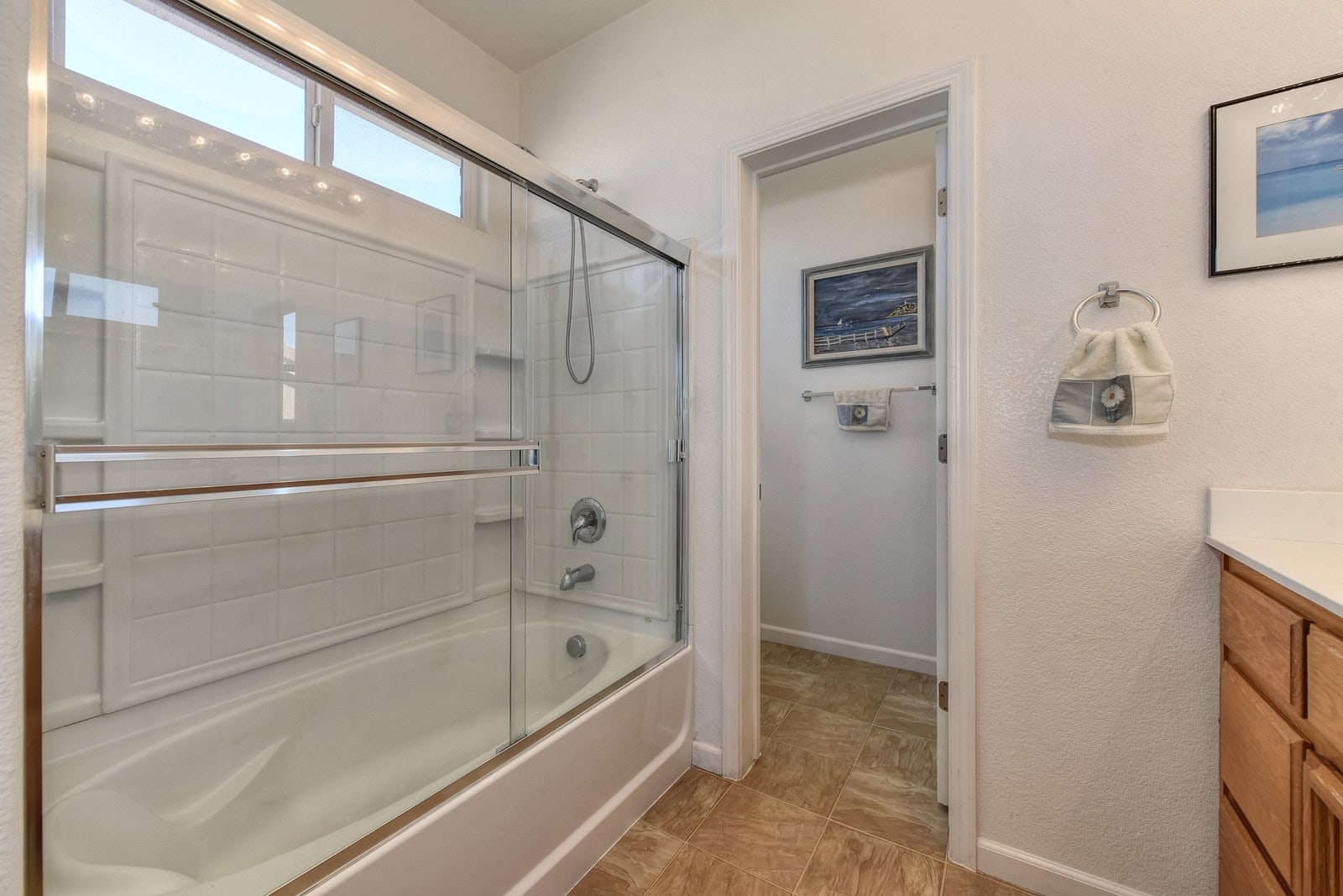 Master bath staysail