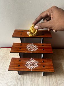 Miniature 3 step golu stand