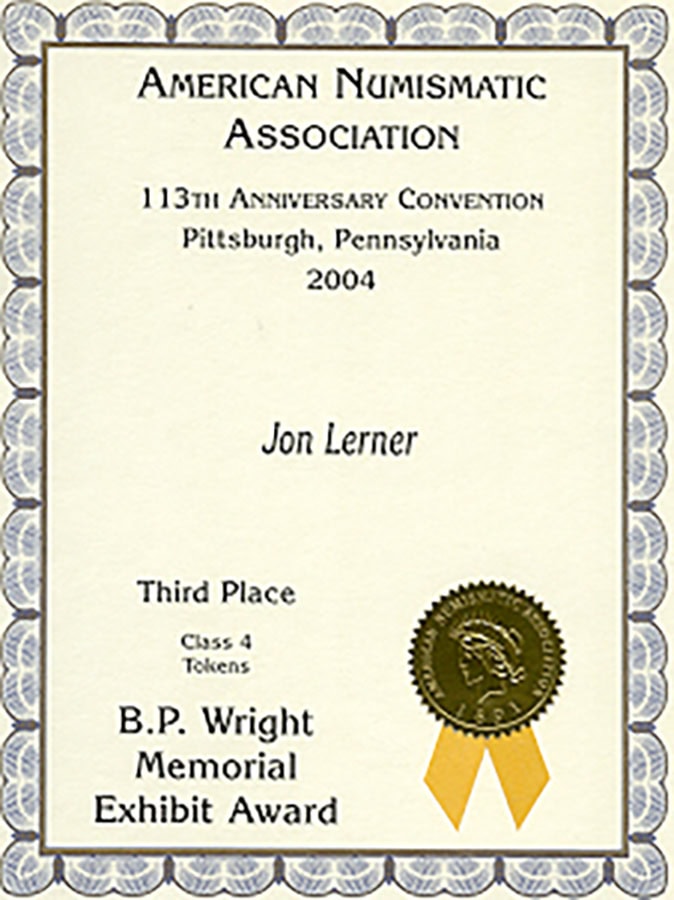 B.P.Wright Memorial Exhibit Award