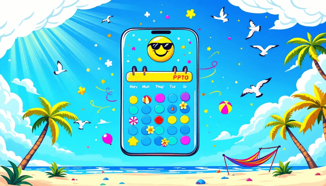 An app interface displaying automated PTO tracking features.