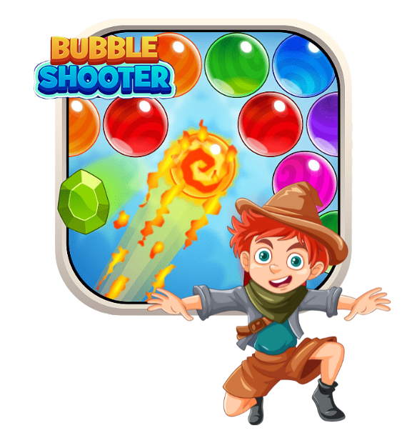 Experience the addictive thrill of bursting bubbles in our Bubble Shooter game. Aim, shoot, and match colors to clear the board and advance through exciting levels of html5 game development company.