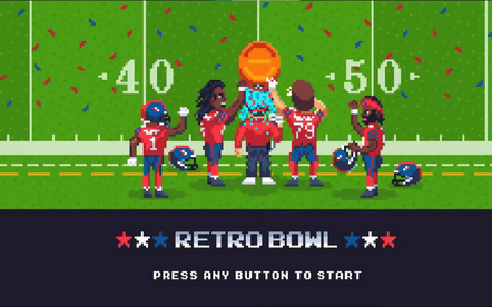 Retro Bowl is a retro-style American football game that combines classic pixel graphics with intuitive gameplay, allowing players to manage their team and compete for championship glory Key feature: Retro aesthetics combined with modern gameplay mechanics.
