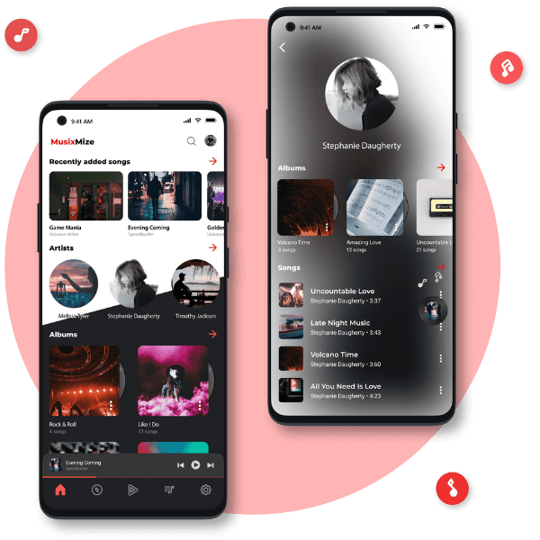 unbeatable music app development services.