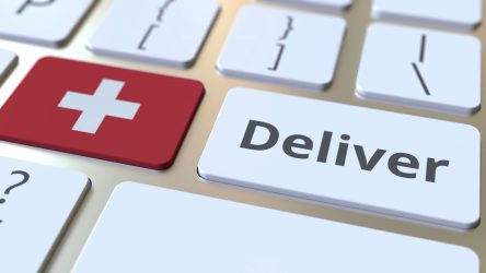 Deliver,Text,And,Flag,Of,Switzerland,On,The,Computer,Keyboard.