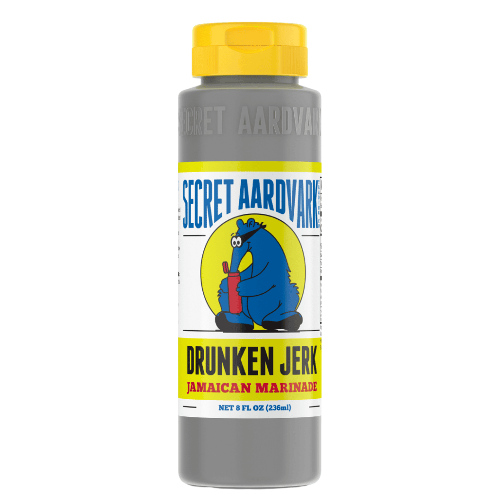 Bottle of Drunken Jerk Jamaican Marinade.