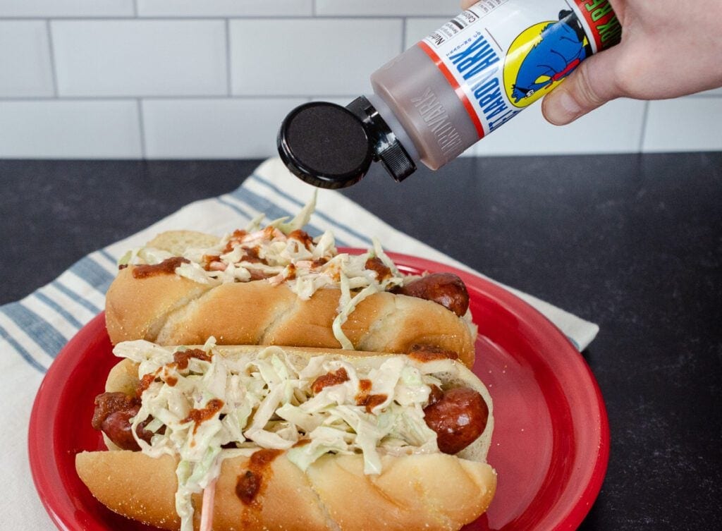 Reaper Inferno Dog recipe from Secret Aardvark....featuring Aardvark Reaper Smoked Hot Sauce 
