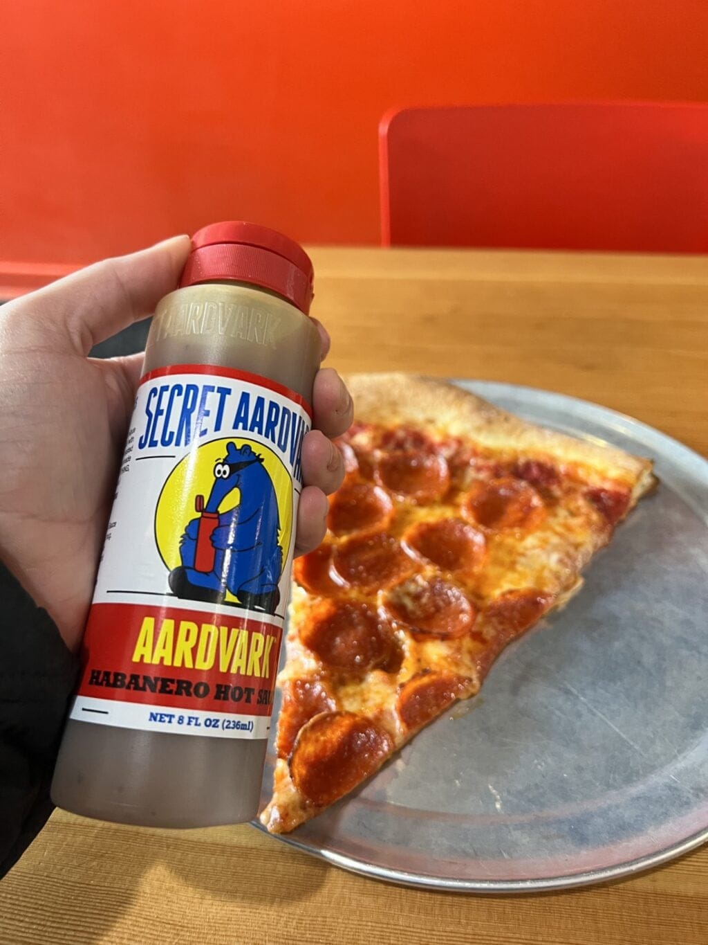 Secret Aardvark sauce and pizza
