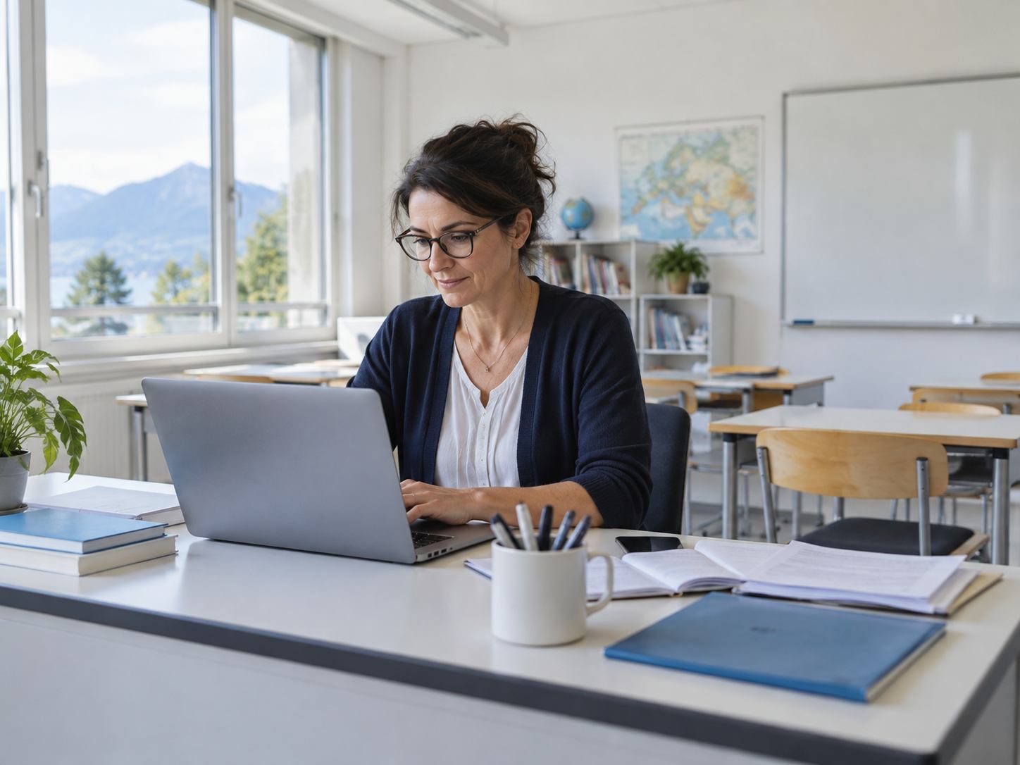 Écoles et établissements de formation : scène professionnelle illustrative.