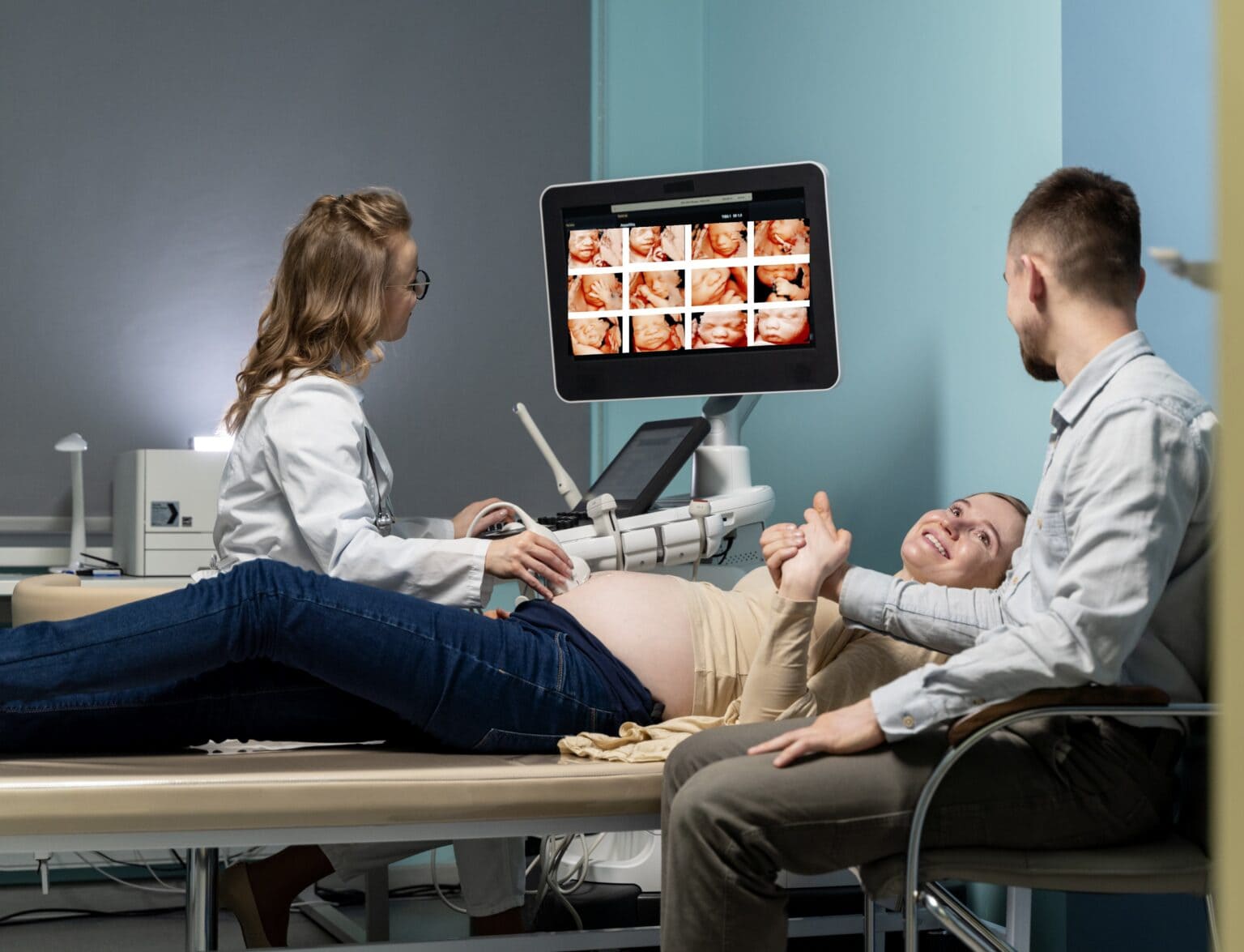 Couple getting Ultrasound