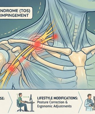 Photo shows three narrow pathway that cause "Thoracic Outlet Syndrome."