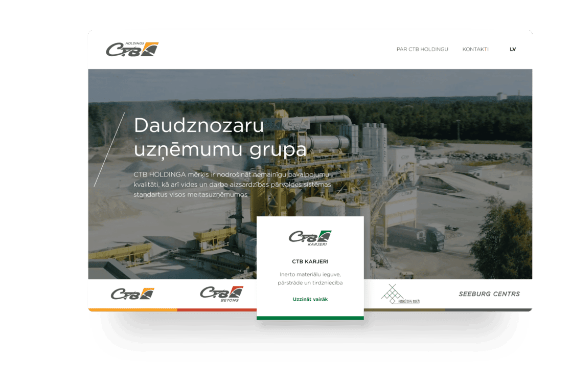 CTB mājaslapas skats