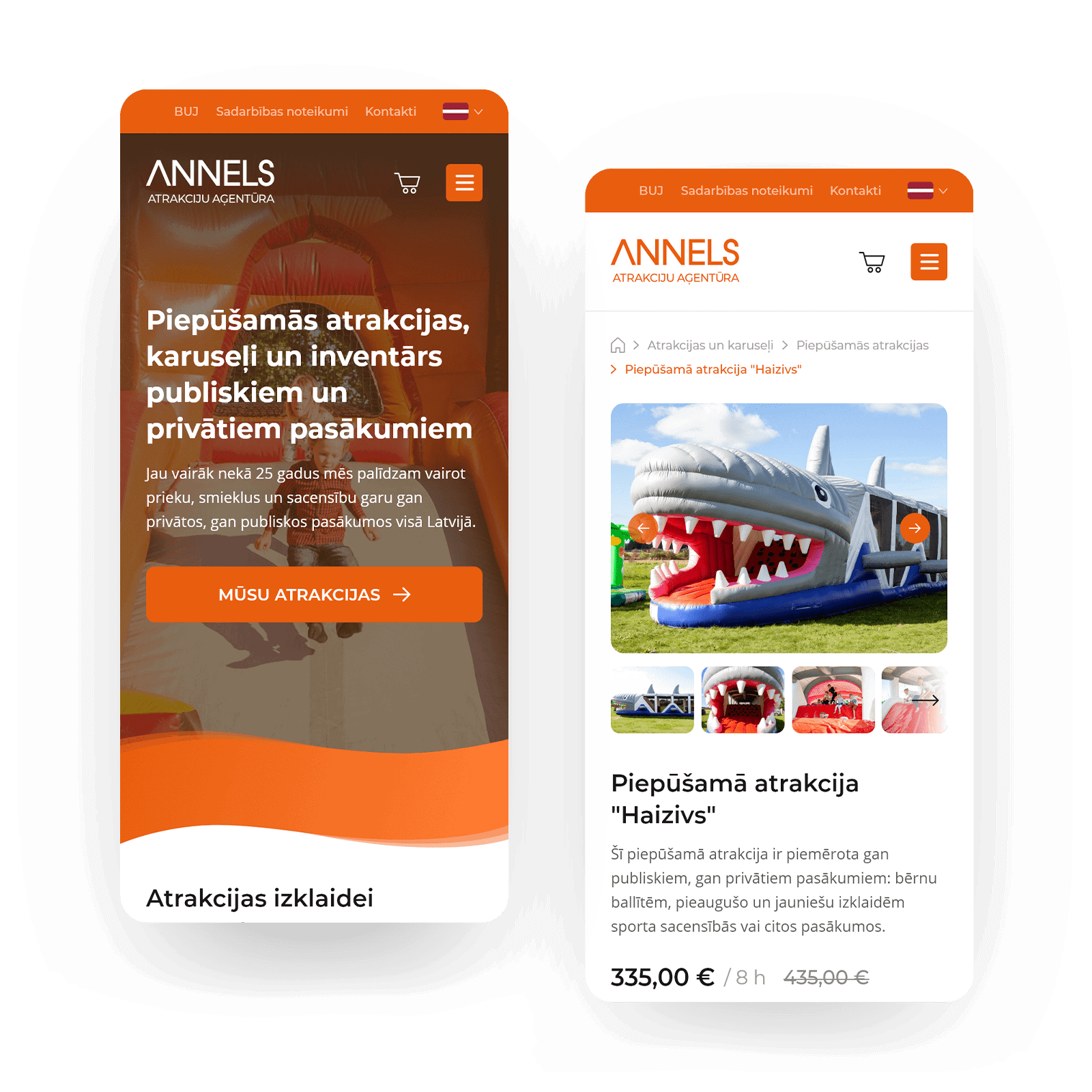 Annels mājaslapas skats