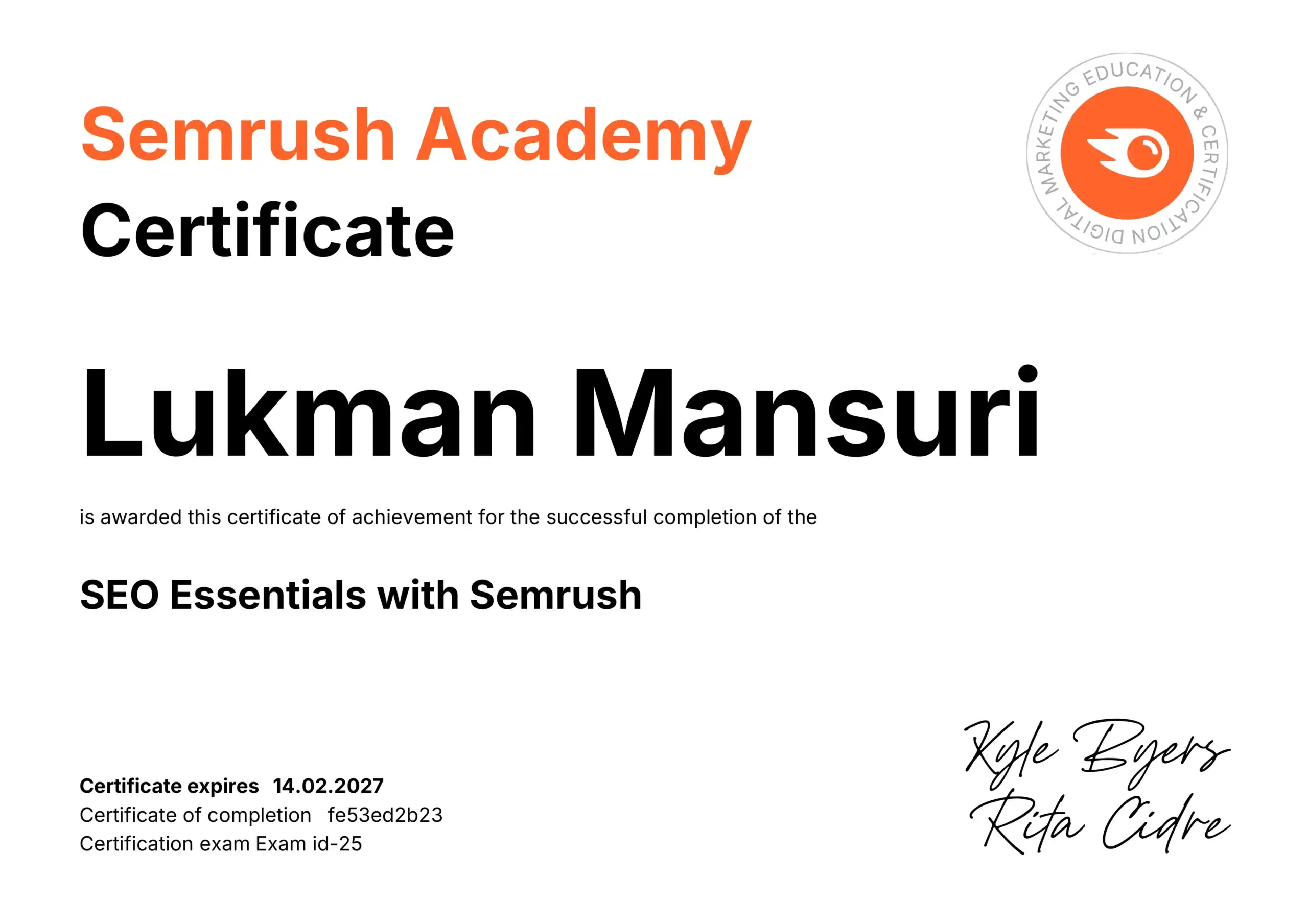SEO Essentials with Semrush