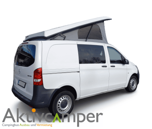 Aufstelldach Vito V-Klasse kompakt Mercedes Schlafdach Reimo Aktivcamper hinten